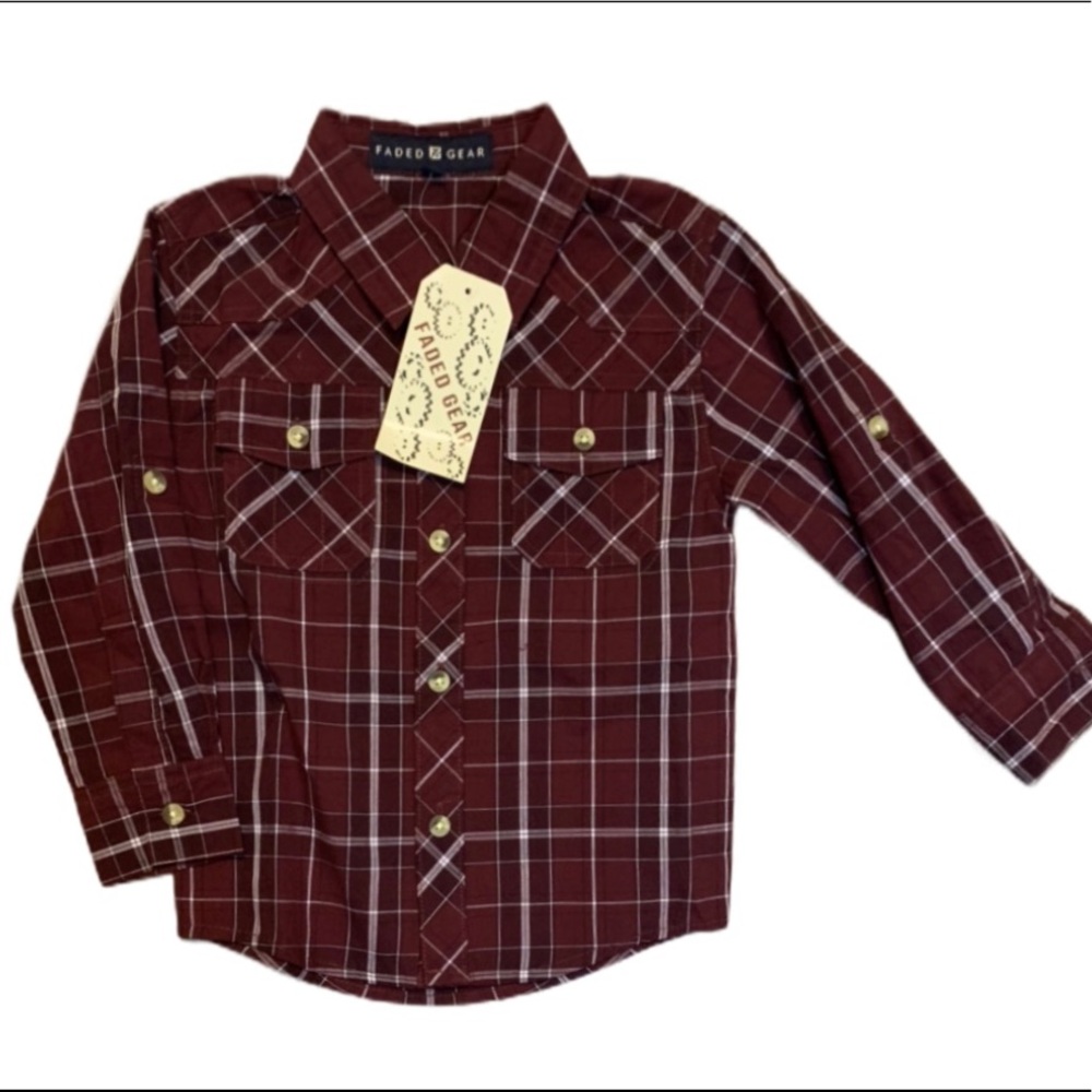 Faded Gear boys button up shirt